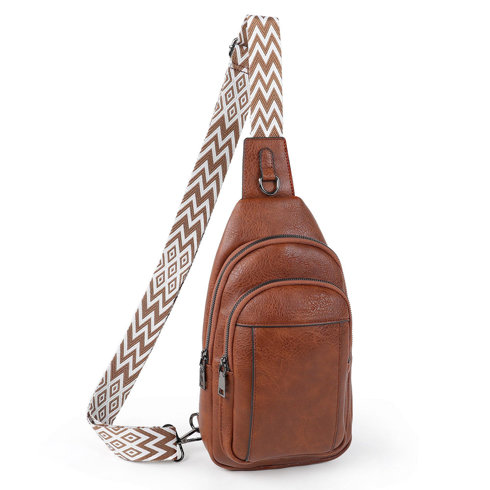 TANTOMI Small Sling Bags for Women, Leather Cross body Purses Bag for Daily Travel Leisure Sport Fanny Packs with Adjustable Strap