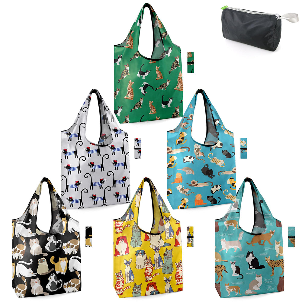 BeeGreen Sea Turtle Lovers Gifts for Women Ocean Animals Reusable Grocery Bags Shopping Bags Bulk 6 Pack 50LBS X-Large Shells Seal Mermaid Scale Whale