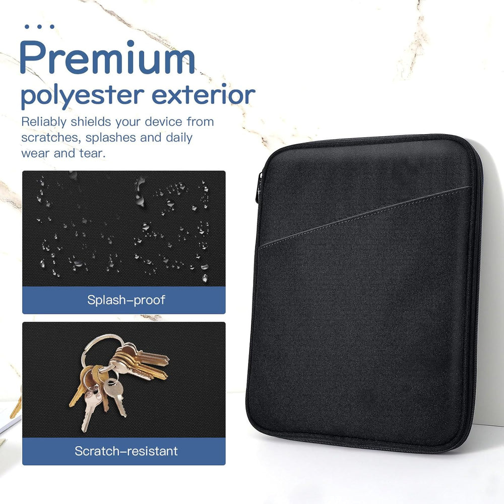 Dadanism 9-11" Tablet Sleeve Bag Carrying Case for iPad (A16) 11th Gen 11", iPad 10th Gen 10.9" Air 5/4, iPad Air M4/Pro 11", iPad 9/8/7th, Galaxy Tab A11+ Plus 11", Remarkable 2 10.3", Black