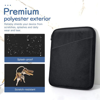 Dadanism 9-11" Tablet Sleeve Bag Carrying Case for iPad (A16) 11th Gen 11", iPad 10th Gen 10.9" Air 5/4, iPad Air M4/Pro 11", iPad 9/8/7th, Galaxy Tab A11+ Plus 11", Remarkable 2 10.3", Black