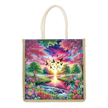 JZHYOAN Mandala Diamond Painting Canvas Tote Bags for Adults DIY Flower Diamond Art Tote Bags Kits Reusable Grocery Shopping Hand Storage Bag with Handles Portable Storage Bag for Family Woman Man