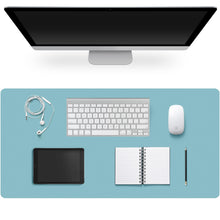 Leather Desk Pad Protector,Non-Slip Desk Pad,on-Slip PU Leather Large Mouse Pad,Easy Clean Desk Protecor Mat,Writing Pad for Office Work/Home/Decor(Black, 23.6" x 13.7")