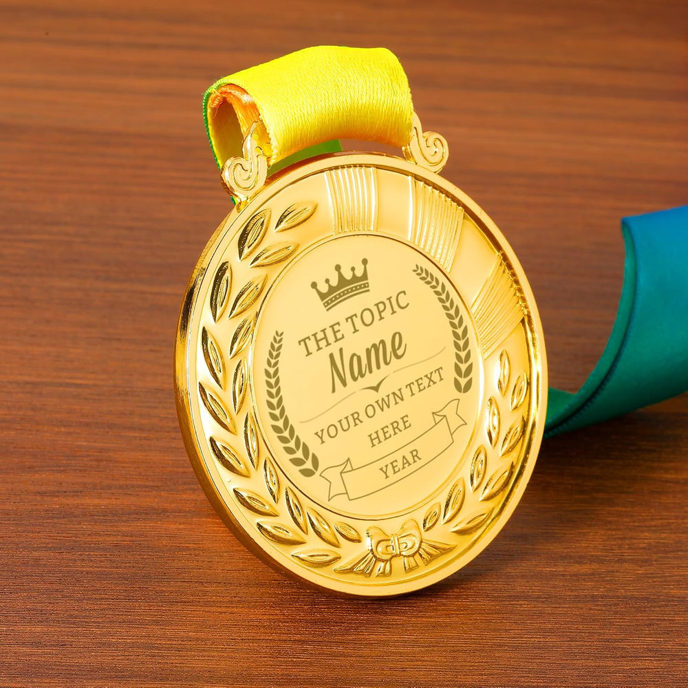 Custom Medals for Awards with Logo Text Make Your Own Medals for Kids Adults Personalized Medals for School Sports Office Team Rewards Party Favors Customized Medallions with Neck Ribbon