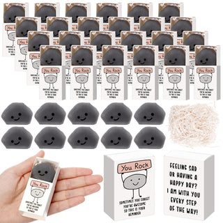 Wettarn 75 Sets Appreciation Gifts Cute Stress Balls with Support Boxes Bulk Party Favors for Employee Coworker Team Group Stuffers Office Prizes Positive Desk Decor