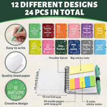 48 Pcs Motivational Gifts Bulk, Colorful Inspirational Notebooks with Matching Pens & Sticky Notes, Back to School Journals for Kids, Classrooms, Teachers, Team Building (5.5 x 4.7 Inch)