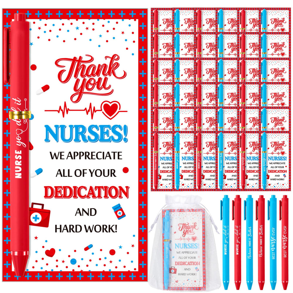 Marspark 30 Set Welcome Back to School Gifts Bulk Ballpoint Pens and Greeting Cards Set with Bags Twist Ties Composition First Day of School Gifts for Teacher Student Classroom Party Favors Supplies