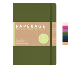 PAPERAGE Recycled Lined Journal Notebook, (Kraft), 160 Pages, Medium 5.6 in x 8 in - 100 GSM Thick Paper – College Ruled, Hardcover Journaling Notebook for Work, School & Note Taking