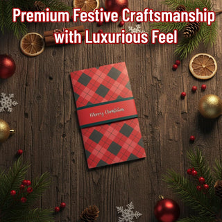Waterfall Christmas Gift Card Booklet, Set of 3 Festive Holiday Greeting Cards, Red Cardstock Design for Seasonal Gifting, Thoughtful Present Idea for Friends and Family