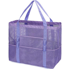 Fammart Mesh Beach Bag for Women, Large Beach Toy Pool Bag with Zipper Pocket, SandProof Cruise Essentials 2026 Family Travel