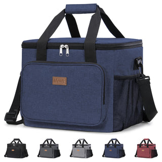 Lifewit Medium Lunch Bag, Insulated Lunch Box, Soft Cooler Cooling Tote for Adult Men Women, Black 12-Can (9L)
