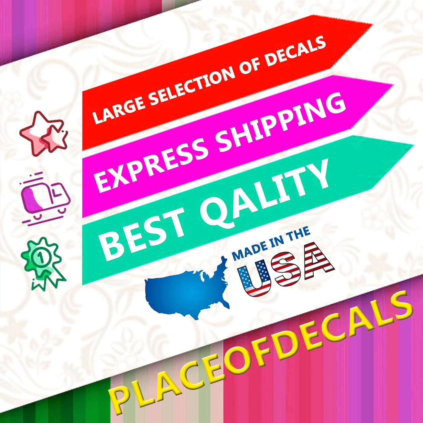 Custom Vinyl Decal with Your Name, Text, or Number – Personalized Lettering Sticker for Cars, Trucks, Boats, Windows & Laptops – 25 Colors & 30 Fonts – Weatherproof, Easy to Apply, Made in USA