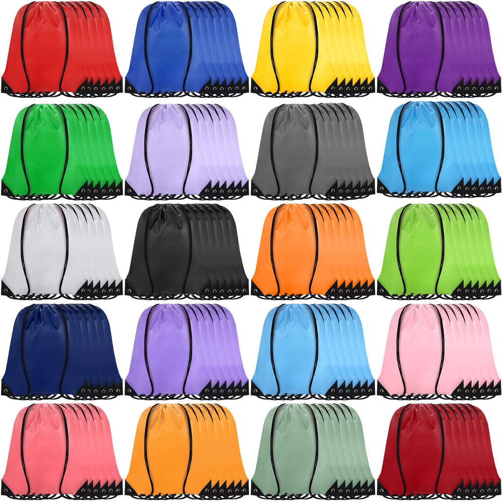 Grneric Drawstring Backpack Bulk 6 PCS, Drawstring Bags String Backpack Cinch Sack Gym Bags for Sport Trip Beach Swimming, 6 Color