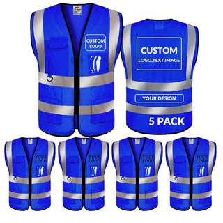 BeautyWill Custom Safety Vest Logo Class 2 High Visibility Reflevtive Vest Outdoor Protective Workwear