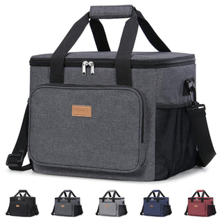 Lifewit Medium Lunch Bag, Insulated Lunch Box, Soft Cooler Cooling Tote for Adult Men Women, Black 12-Can (9L)