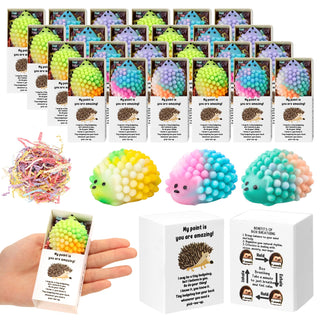 Wettarn 75 Sets Appreciation Gifts Cute Stress Balls with Support Boxes Bulk Party Favors for Employee Coworker Team Group Stuffers Office Prizes Positive Desk Decor