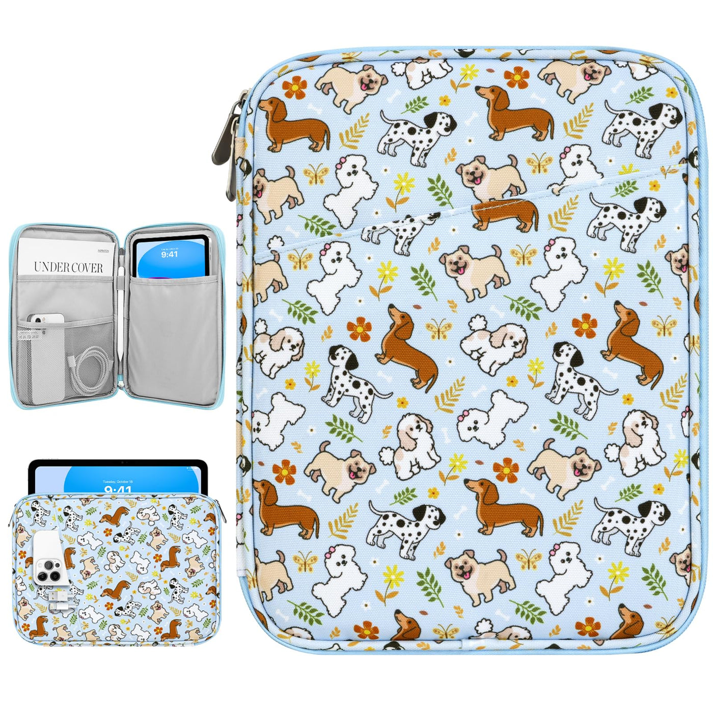 Dadanism 9-11" Tablet Sleeve Bag Carrying Case for iPad (A16) 11th Gen 11", iPad 10th Gen 10.9" Air 5/4, iPad Air M4/Pro 11", iPad 9/8/7th, Galaxy Tab A11+ Plus 11", Remarkable 2 10.3", Black