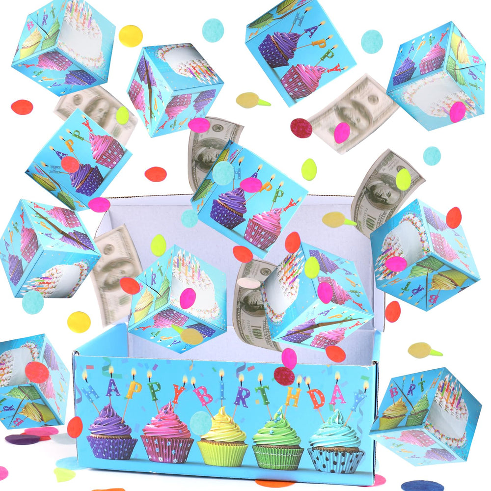 BABORUI Money Surprise Box - Christmas Gift with Confetti Explosion for Women, Men, and Kids