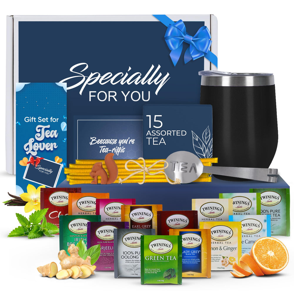 Modern Elegance Tea Tumbler Gift Set for Women, Teal