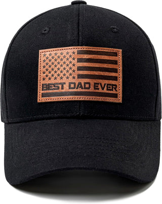 68LDROOTER Best Dad Ever American Flag Hat, Dad Hat Fathers Day Birthday Gifts for Dad Papa from Daughter Son Black Cap