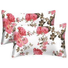 EXQ Home Silky Satin Pillowcase for Hair and Skin,Printed Pillow Cases Standard Size Set of 2 Satin Pillow Case 2 Pack with Envelope Closure(Ink Leaf, 20x26)