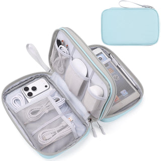 FYY Travel Cable Organizer Pouch Electronic Accessories Carry Case Portable Waterproof Double Layers All-in-One Storage Bag for Cord, Charger, Phone, Earphone Black