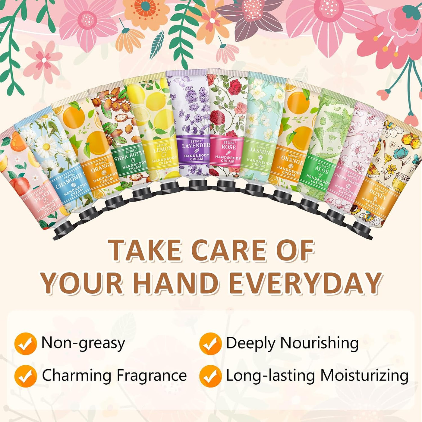 12 Pack Hand Cream Gift Set For Women,Teacher Appreciation Gifts,Mini Hand Lotion Travel Size Moisturizing Hand Cream for Dry Cracked Hands,Graduation Gifts,Birthday Gift,Bridesmaid Gift,Party Favors