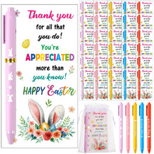 Marspark 30 Set Welcome Back to School Gifts Bulk Ballpoint Pens and Greeting Cards Set with Bags Twist Ties Composition First Day of School Gifts for Teacher Student Classroom Party Favors Supplies