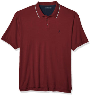 Nautica Men's Classic Fit Short Sleeve Dual Tipped Collar Polo Shirt