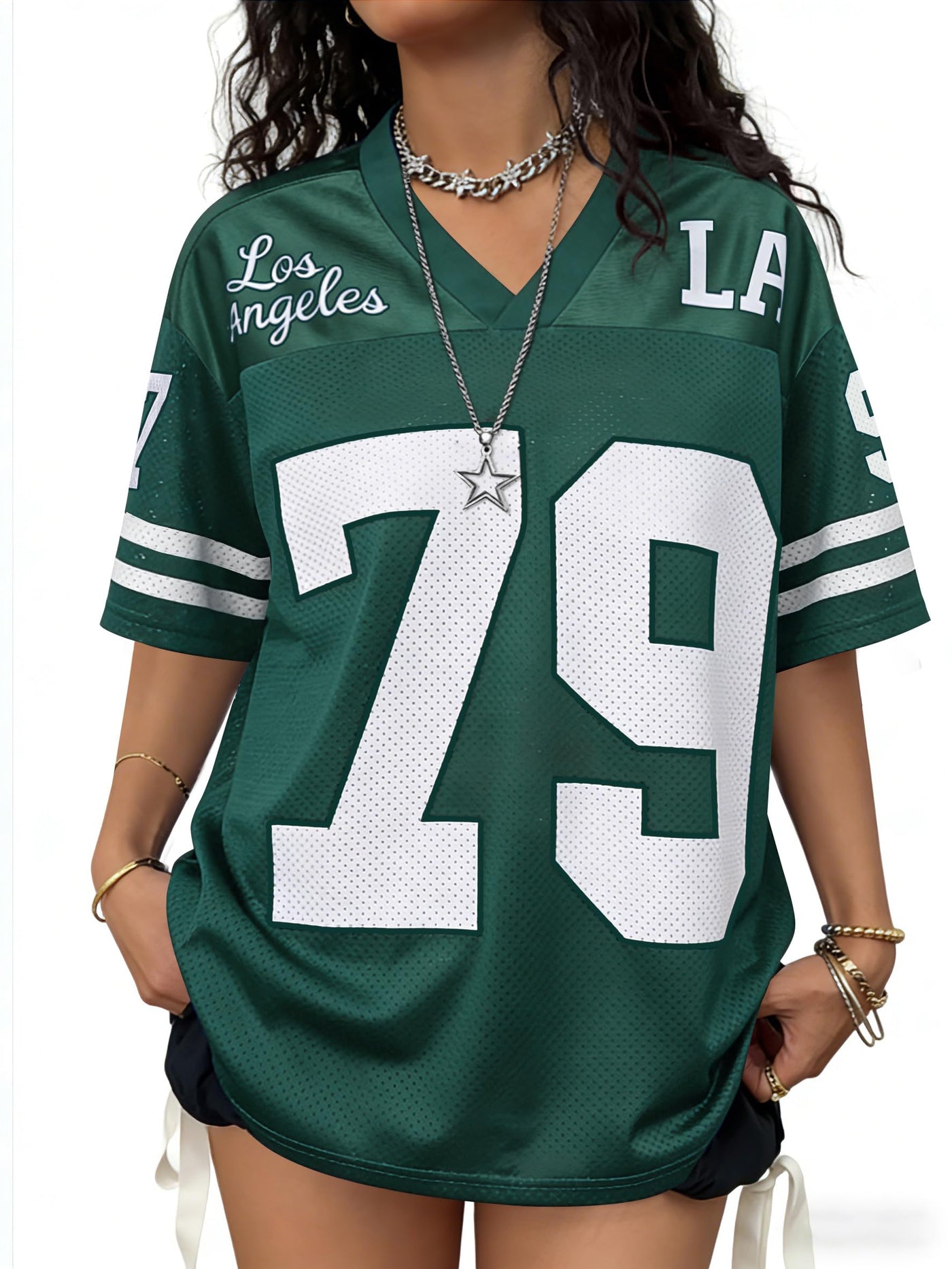 Jersey Shirts for Women Oversized Graphic Tees Men Y2K Tops V Neck Cute Streetwear T Shirt Football Jersey