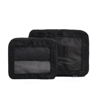 Aerotrunk Compression Packing Cubes for Travel - Luggage Organizer Bags - Double Zipper Packing Cubes for Suitcases (6-Pack, Beige)