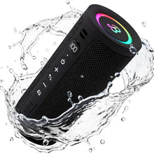 BassBloom Roar 3 Portable Bluetooth Speaker,20W Powerful Sound with JIKE Bass,IPX6 Waterproof,24H Playtime,Bluetooth 5.4,RGB Lights,Wireless TWS Pairing,Outdoor for Camping and Beach (Black)