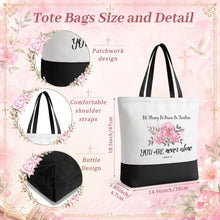 Aliceset 12 Pcs Christian Religious Gift for Women Bulk Included Bible Verse Canvas Tote Bag with Cosmetic Bag for Her Women Sister Mom Wife Birthday Mothers Day(Classic)
