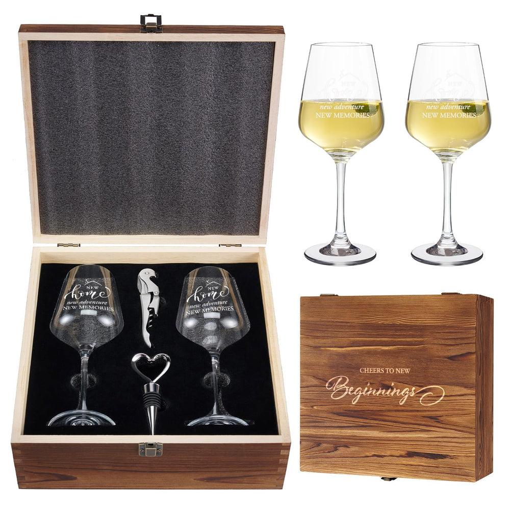 Wine Lovers Gifts for Women, Birthday Gifts for Mom Sister Friend Coworker Girlfriend Inspirational Gift Set, Wine Gift Box Set with Tumblers, Ice Cubes