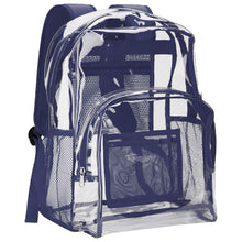 Vorspack Clear Backpack Heavy Duty PVC Transparent Backpack with Reinforced Strap Stitches & Large Capacity for College Workplace Security - Black