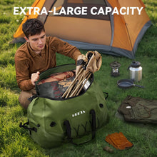 HEETA Waterproof Duffel Bag Motorcycle Dry Bag Backpack, 60L/80L Extra Large Rolltop Travel Duffle Bags with Straps & Handles for Kayaking Rafting Boating Canoeing Camping Gym Beach Cruise Ship