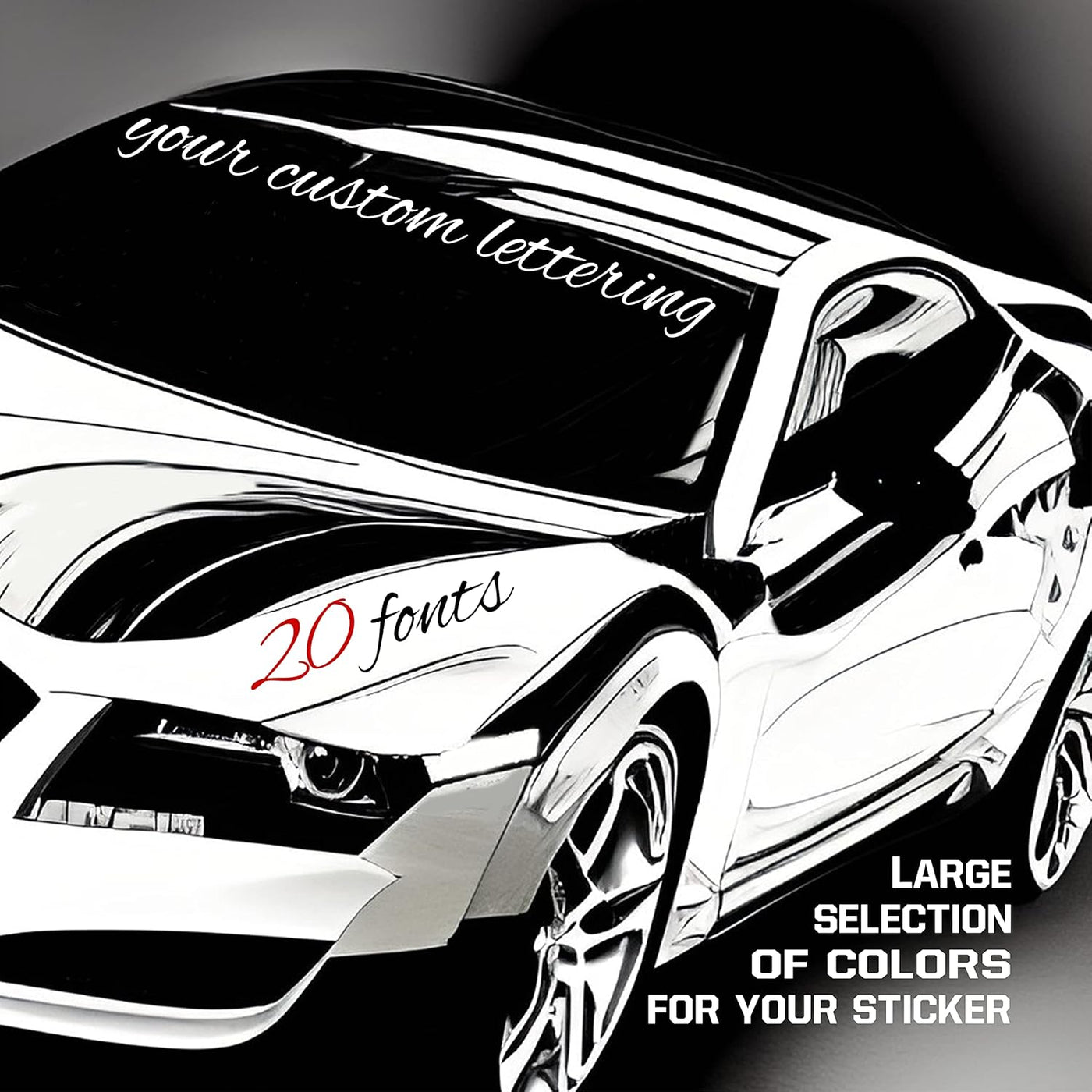 Custom Vinyl Decal with Your Name, Text, or Number – Personalized Lettering Sticker for Cars, Trucks, Boats, Windows & Laptops – 25 Colors & 30 Fonts – Weatherproof, Easy to Apply, Made in USA