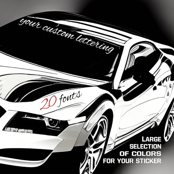 Custom Vinyl Decal with Your Name, Text, or Number – Personalized Lettering Sticker for Cars, Trucks, Boats, Windows & Laptops – 25 Colors & 30 Fonts – Weatherproof, Easy to Apply, Made in USA - hover image