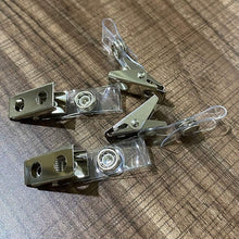 Horizontal Name Tag Holders and Metal Badge Clips with Vinyl Strap Waterproof PVC ID Card Holder (Horizontal 2.36x3.74 3PACK)