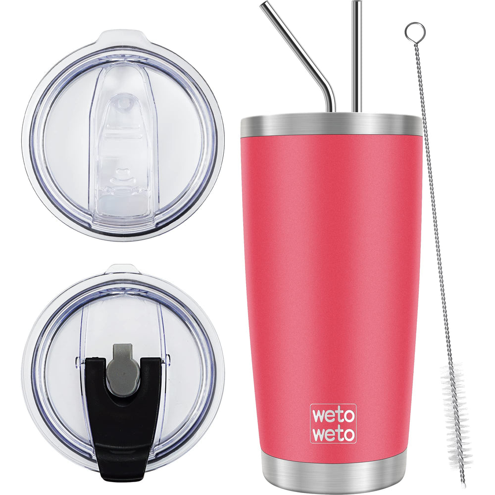 WETOWETO 20oz Tumbler, Stainless Steel Vacuum Insulated Coffee Travel Mug, Double Wall Powder Coated Insulated Coffee Mug Travel Mug with Lid Thermal Cup for Outdoor (Navy Blue, 1 Pack)