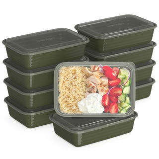 Bentgo Prep - 20-Piece 1-Compartment Reusable Meal Prep Containers with Lids, PFAS & BPA Free Materials, Durable, Microwave, Freezer, & Dishwasher Safe To Go Food Storage (Mint)