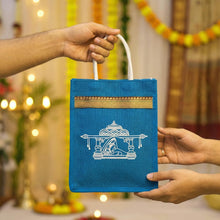 LOVENSPIRE Printed Jute Burlap Tote Gift Bags – Ideal for Wedding, Housewarming Favors, & Traditional Indian Return Gifts