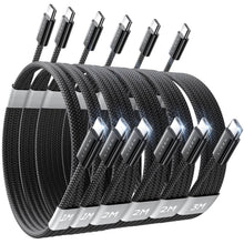 LISEN USB C to USB C Cable, 5-Pack [3.3/3.3/6.6/6.6/10FT] for iPhone 17 Charger Cord, 60W C to C Cable Fast Charging for iPad, iPhone 16 15 Pro Max, Galaxy S25/S24 USBC to USBC Cable Gifts for Men