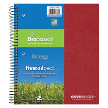 ROARING SPRING Environotes College Ruled Spiral Notebook, 1 Subject Recycled School Notebook with Storage Pocket, 11" x 9", 80 Perforated Sheets 20 lb Paper, 3 Hole Punched, Made in USA