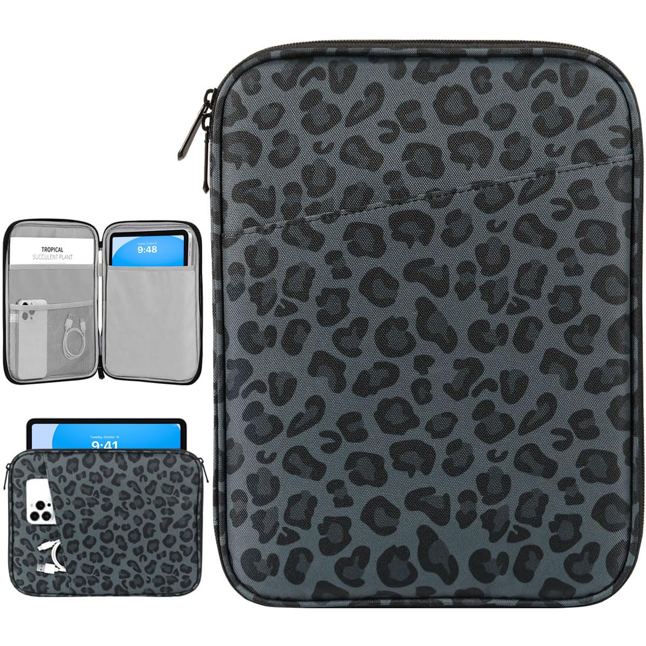 Dadanism 9-11" Tablet Sleeve Bag Carrying Case for iPad (A16) 11th Gen 11", iPad 10th Gen 10.9" Air 5/4, iPad Air M4/Pro 11", iPad 9/8/7th, Galaxy Tab A11+ Plus 11", Remarkable 2 10.3", Black