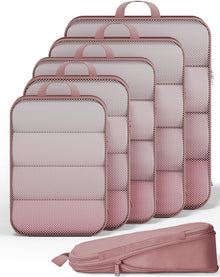 Veken 11-Pack Compression Packing Cubes for Travel Essentials,Compressible Expandable Large Luggage Suitcase Organizer Bags for Clothing,Durable Space Saver Bags with Toiletry Bags(Dark Green)