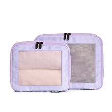 Aerotrunk Compression Packing Cubes for Travel - Luggage Organizer Bags - Double Zipper Packing Cubes for Suitcases (6-Pack, Beige)