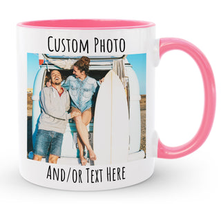 Personalized Coffee Mug | Custom Photo Text and Logo Ceramic Mug | Customized 11 Oz Tea Cup for Men & Women | Unique Gift Idea - Taza Personalizadas Design with Picture or Message | White