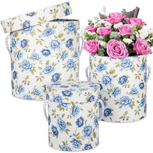 Hollyone Ivory Gift Box with Lids Set of 3 Round Nesting Gift Boxes for Presents 3 Assorted Sizes Flowers Arrangements Box for Gift Giving Christmas Valentine Thanksgiving Mom Gifts Present Wrapping