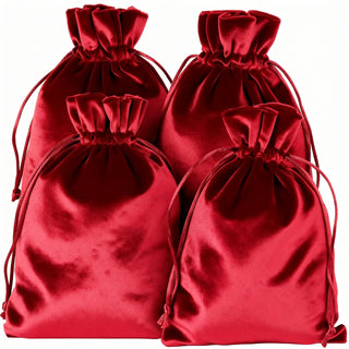 HRX Package Soft Velvet Gift Bags, 5.1x7.8 inch Velvet Drawstring Pouches for Tarot Rune Jewelry Crystal 4 Pack