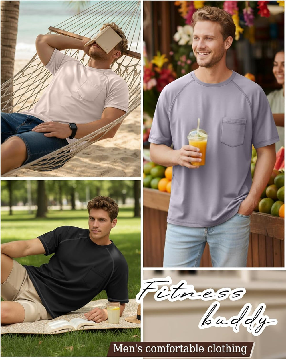 Neer 3 Pack Big and Tall Shirts for Men with Pocket XL-5XL Plus Size Crew Neck Raglan Short Sleeve Summer Casual T Shirts Tee